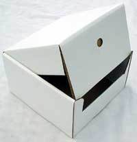 Empty Hand-held Cardboard Box