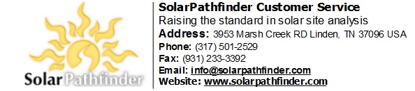 SolarPathfinder Customer Service