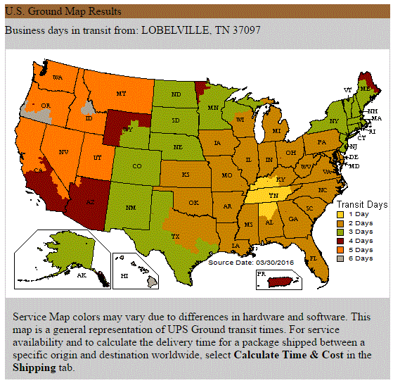 UPS Map